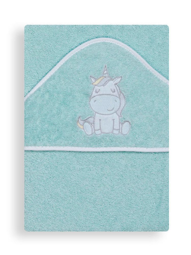 Interbaby OSUŠKA froté 100x100 JEDNOROŽEC - zelená