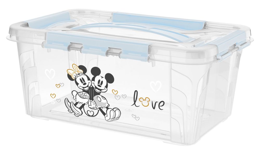 KEEEPER Domácí úložný box malý "Mickey & Minnie" - Matná modrá