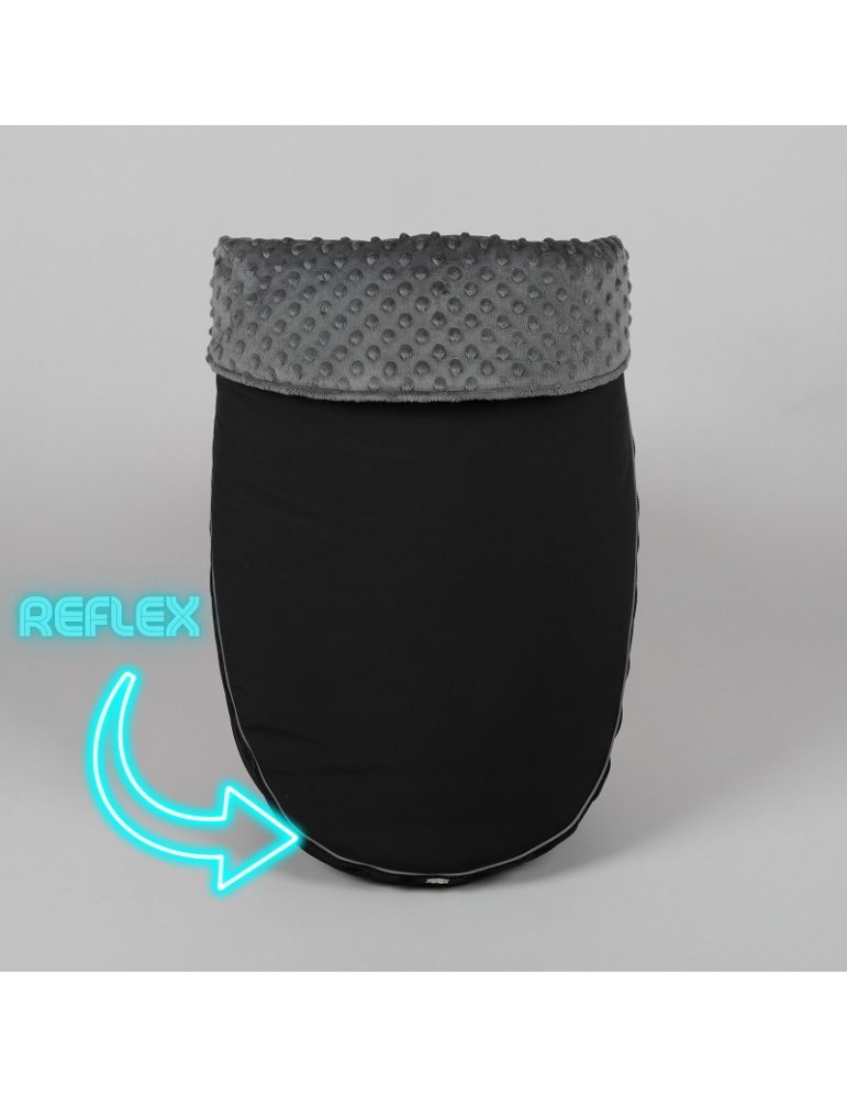 Nánožník černý + tmavá šedá REFLEX