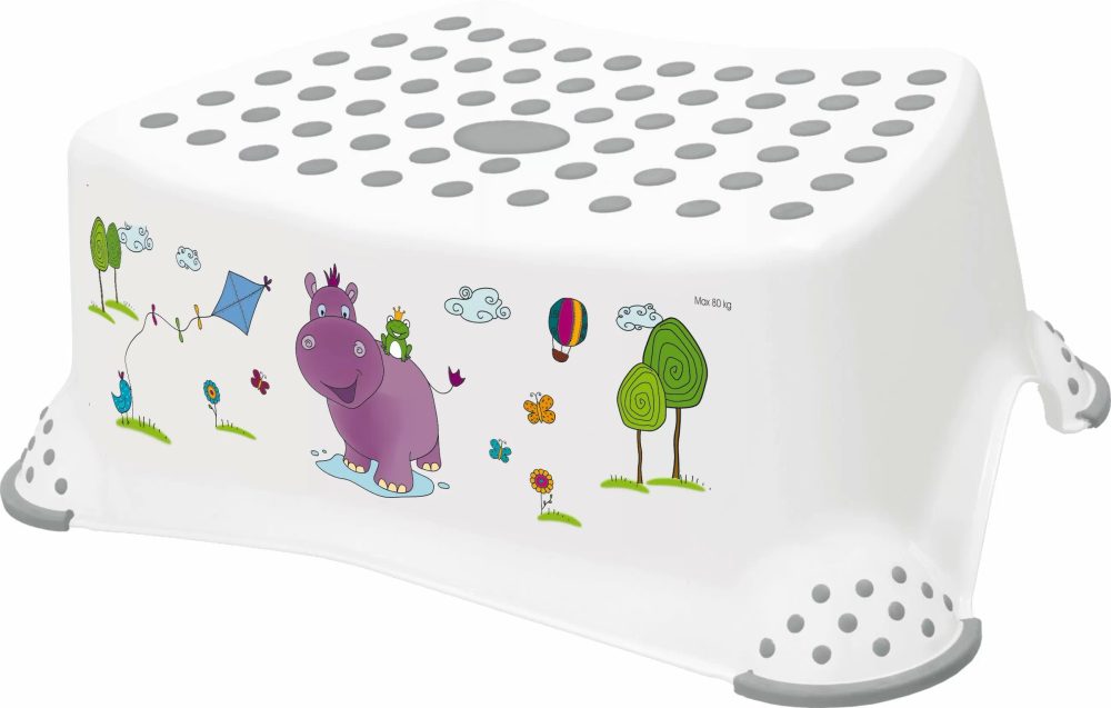 KEEEPER Stupínek k WC/umyvadlu "Hippo" bílá/šedá