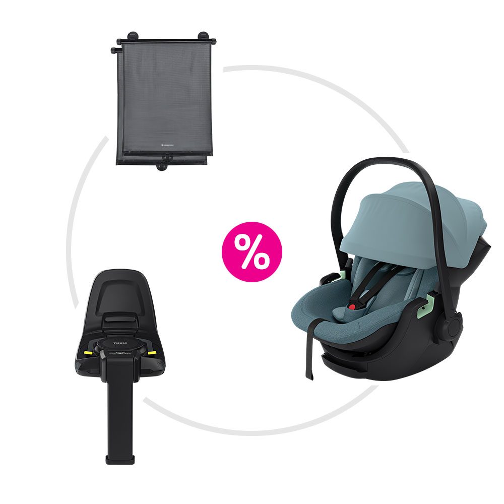 Thule set autosedačka Maple + základna Alfi + clony Kikkaboo