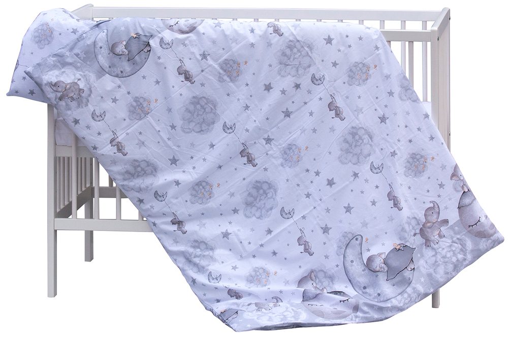 Scarlett Souprava do postýlky 2-dílná Lucy šedá 135x100cm