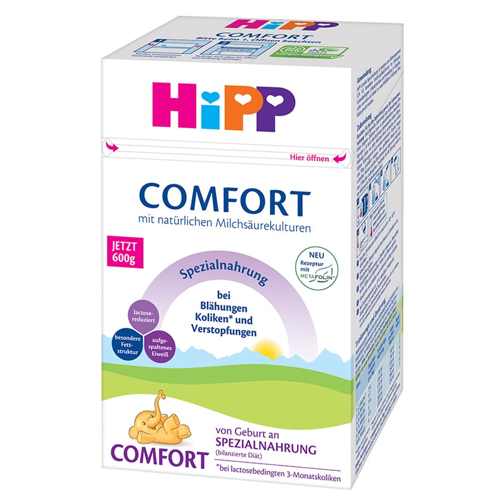 HiPP Speciální kojenecká výživa HiPP Comfort 600g - EXPIRACE 10.8.2026