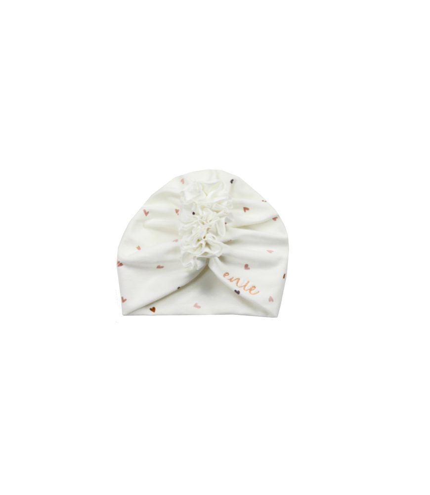 enie baby Turban - dětská čepice 6-9m Hearts