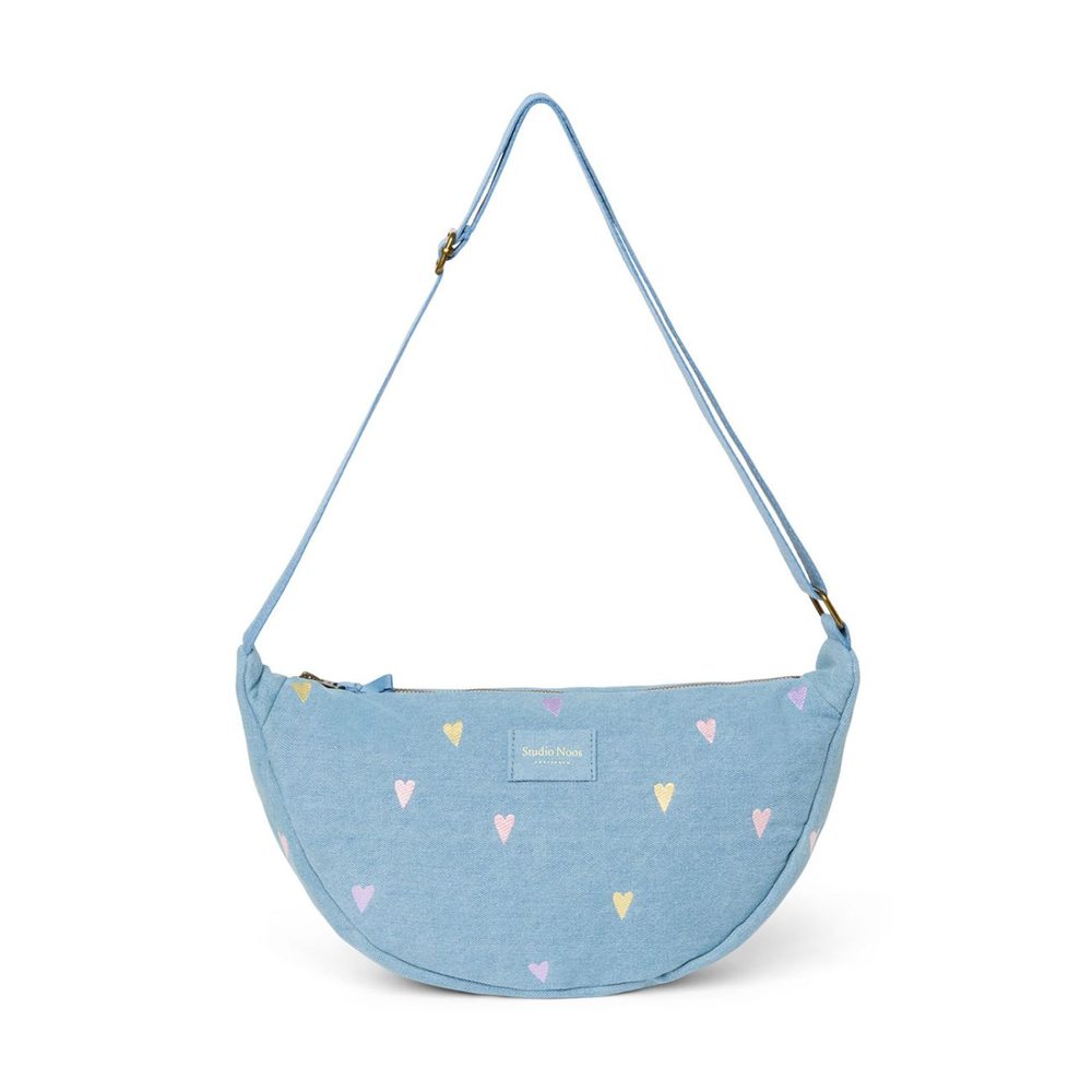 Studio Noos Denim Adult FANNY kabelka | Hearts Light Blue Hearts