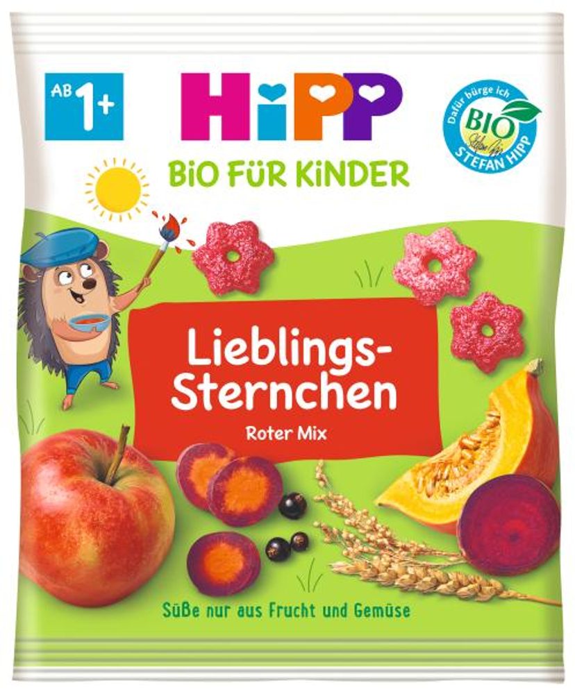 HiPP BIO Dětské obilné křupky s jablkem, mrkví, dýní a řepou