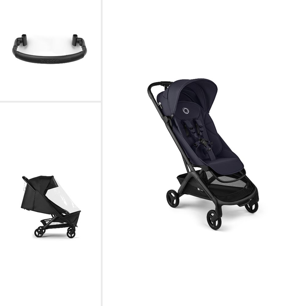Bugaboo Butterfly 2 set + madlo + pláštěnka + taška - Black/Deep Indigo (obrázek 3)