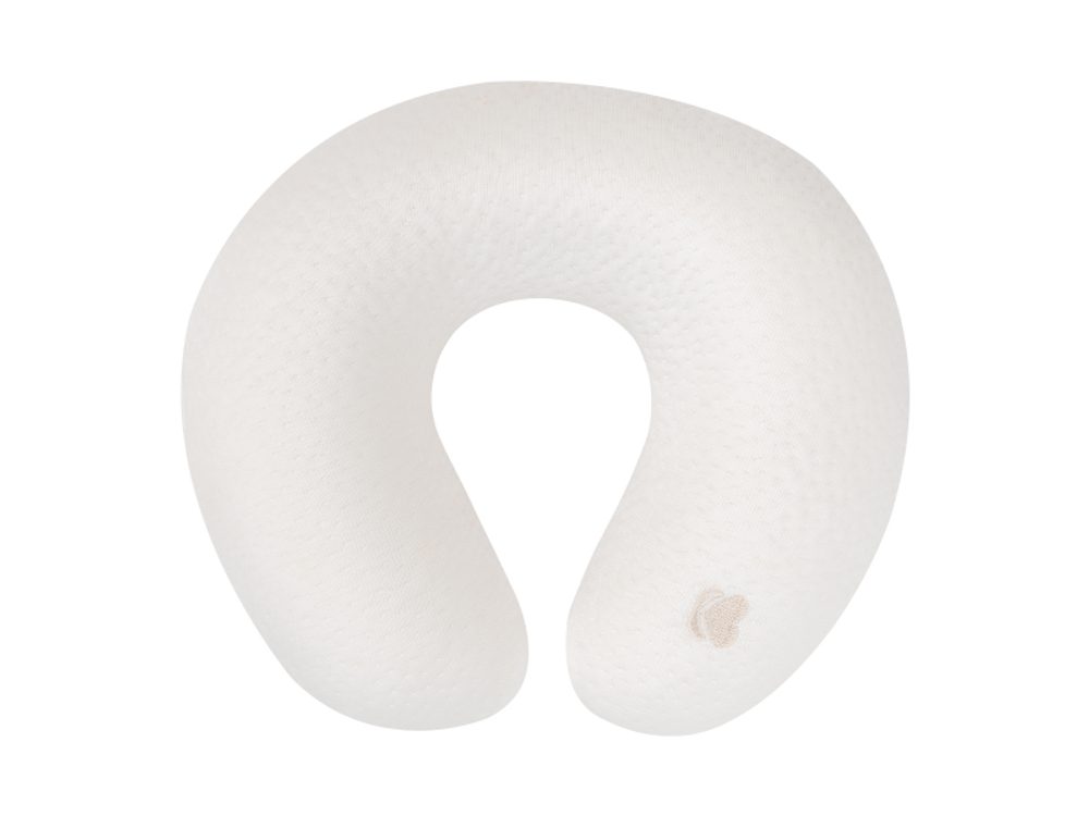 KikkaBoo Cestovní polštářek z paměťové pěny Airknit White - autosedačky