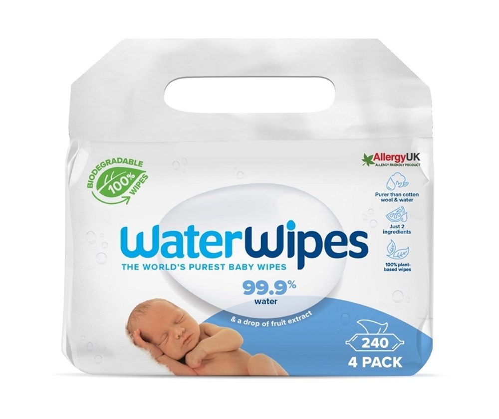 WaterWipes 100% BIO odbouratené ubrousky 4x60ks