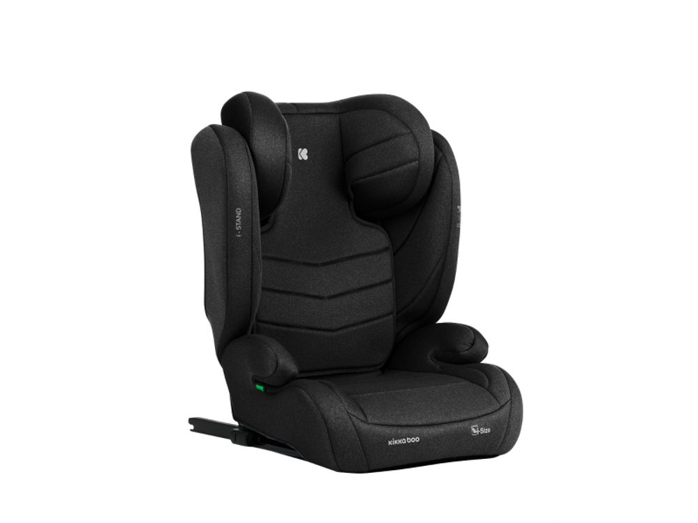 KikkaBoo Autosedačka 100-150 cm i-Stand i-SIZE Black