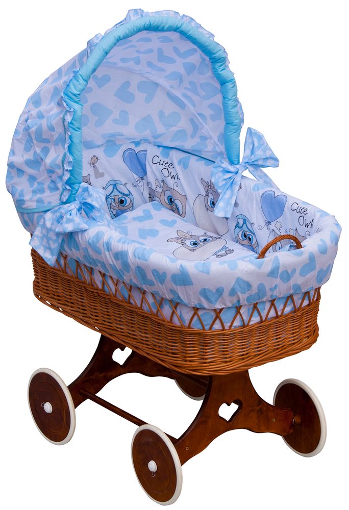 Scarlett Boudička k proutěnému koši Kulíšek- modrá