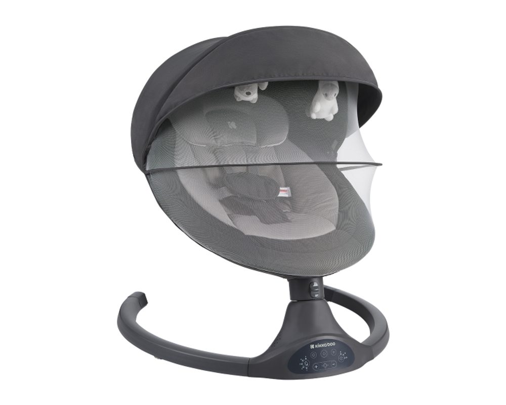 KikkaBoo Houpací lehátko elektrické Codie Dark Grey