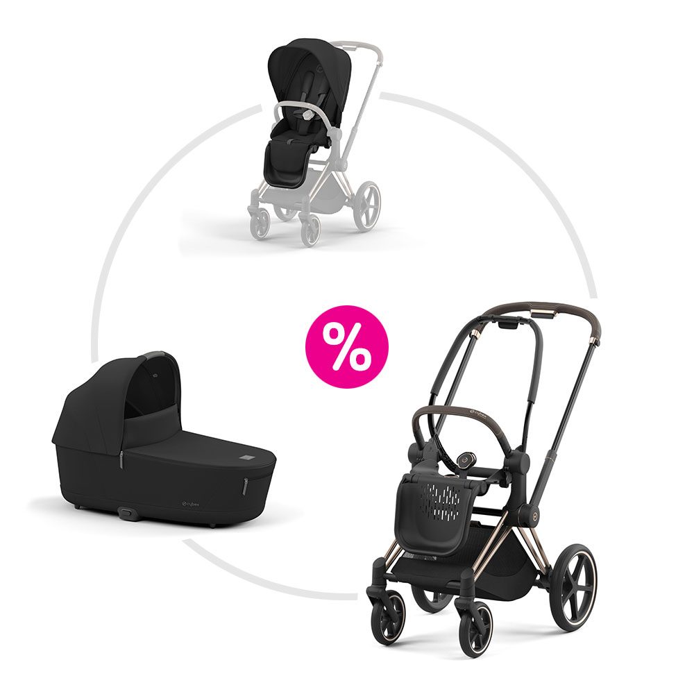 Cybex Priam 4.0 set podvozek Rosegold + sportovní sezení + korba 2025