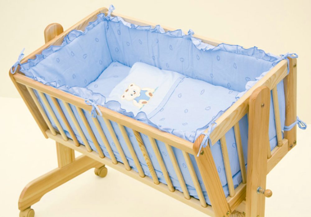 Scarlett Souprava do kolébky Méďa- modrá