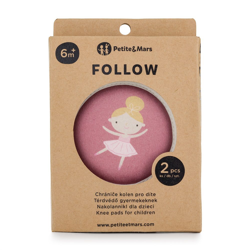 Petite&Mars Chrániče kolen elastické na lezení Follow - Dusty Rose