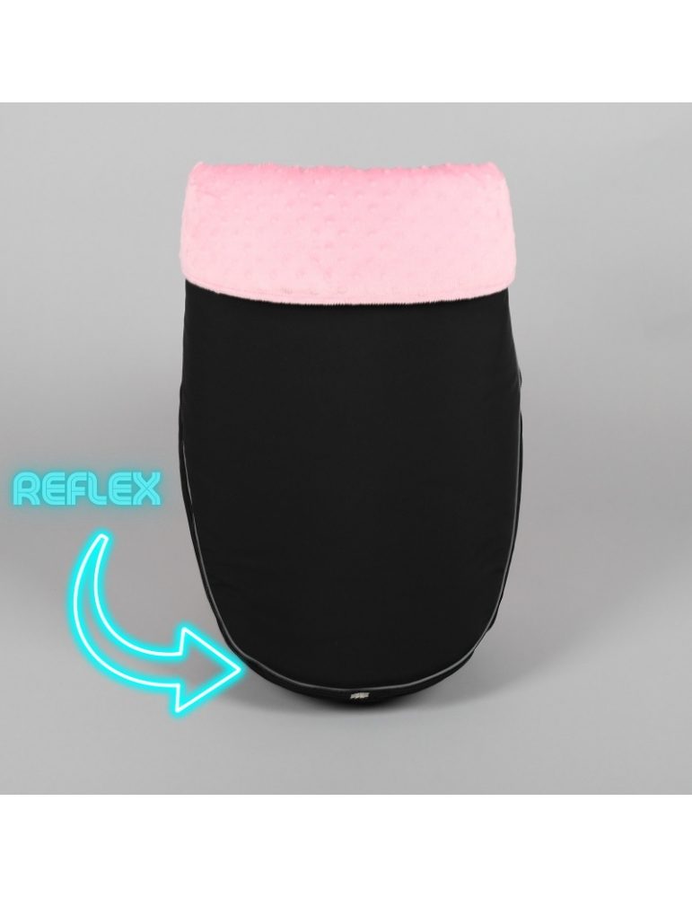 Nánožník černý + baby růžová REFLEX