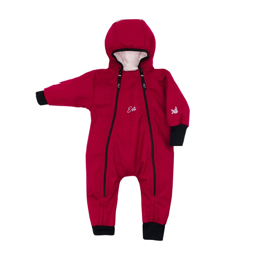ESITO Rostoucí zimní softshellová kombinéza Lamb Red - 92 - 98