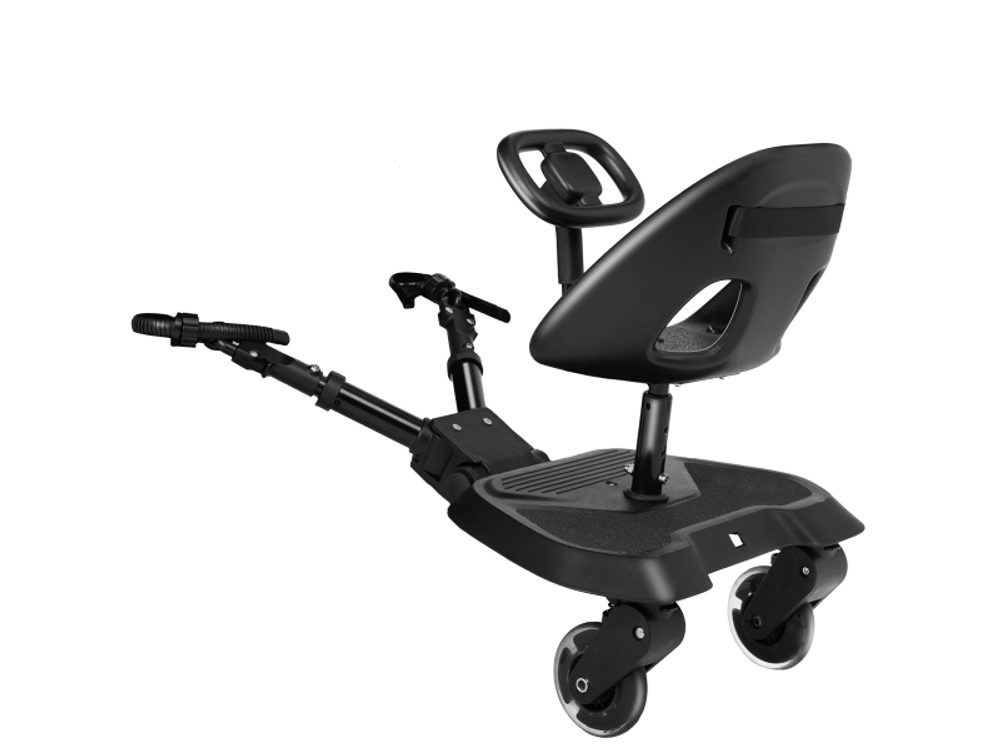 KikkaBoo Stupátko ke kočárku se sedátkem Ally XL Black