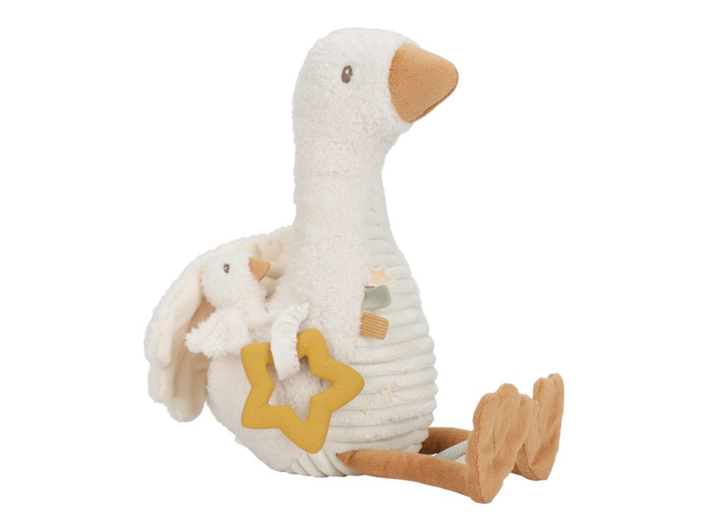 Little Dutch Husa plyšová s aktivitami Newborn Naturals