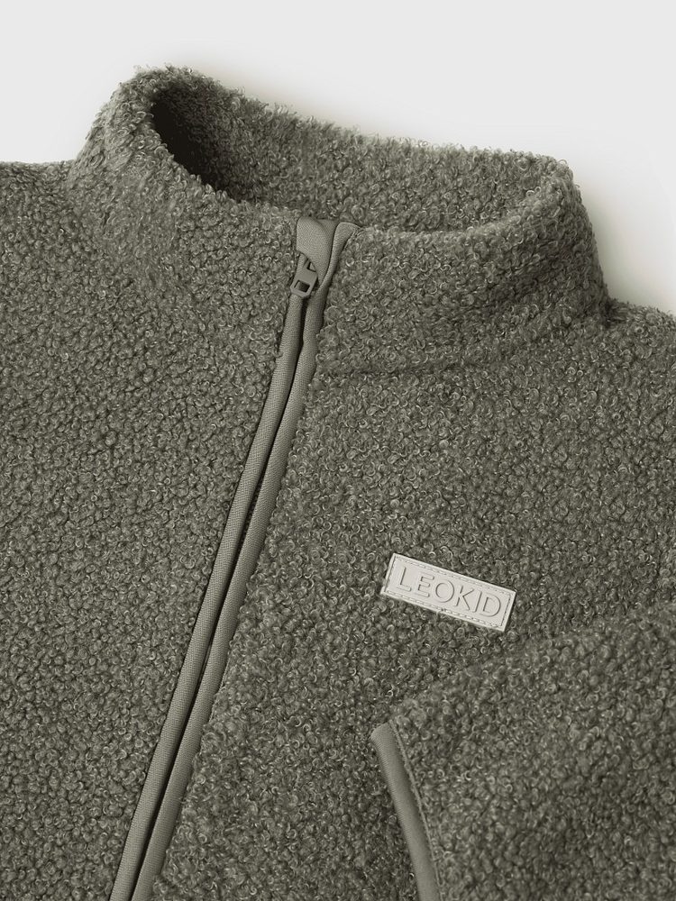 LEOKID Fleecová bunda Theo Vetiver Green vel. 104 (obrázek 7)