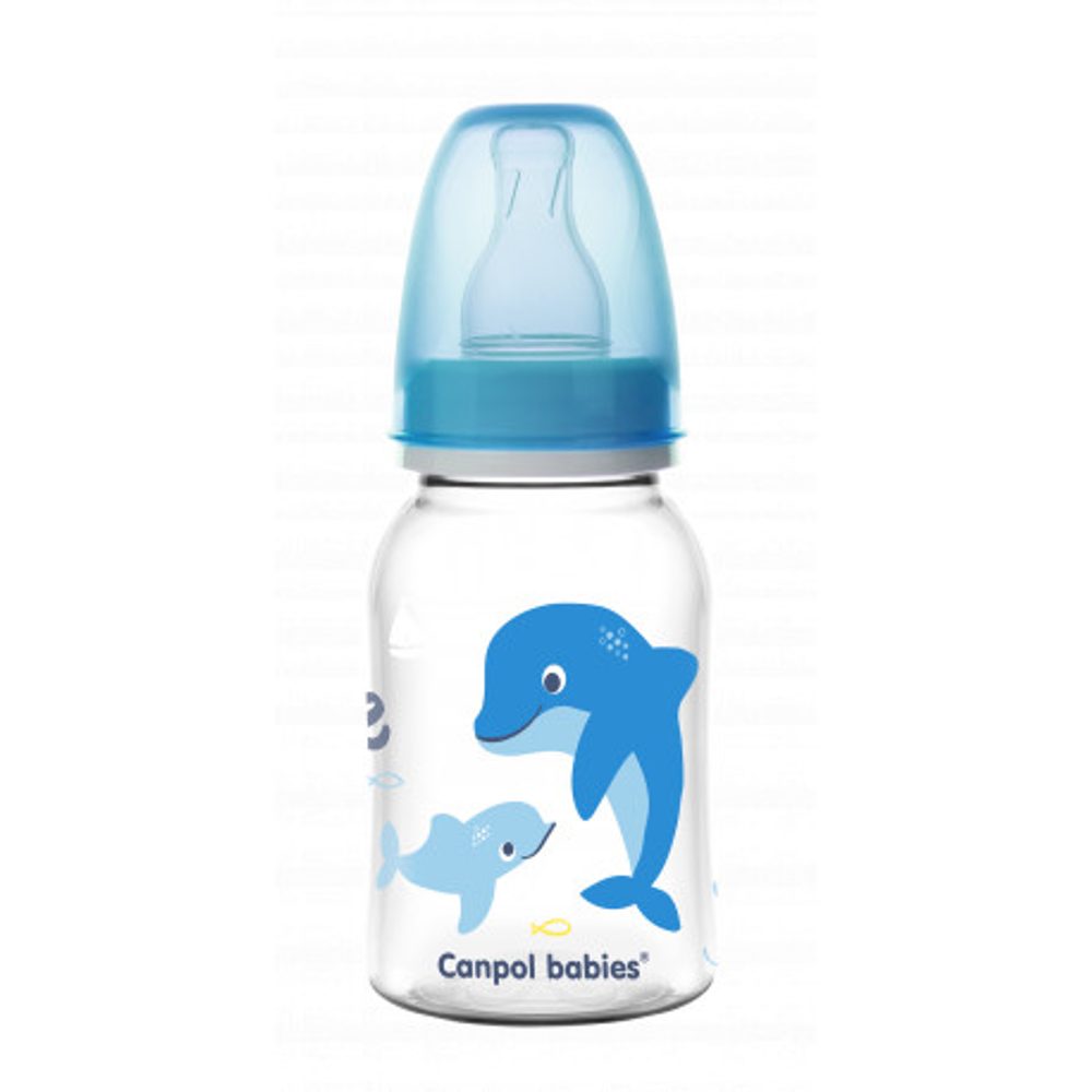 Canpol babies Láhev s potiskem LOVE&SEA 120 ml