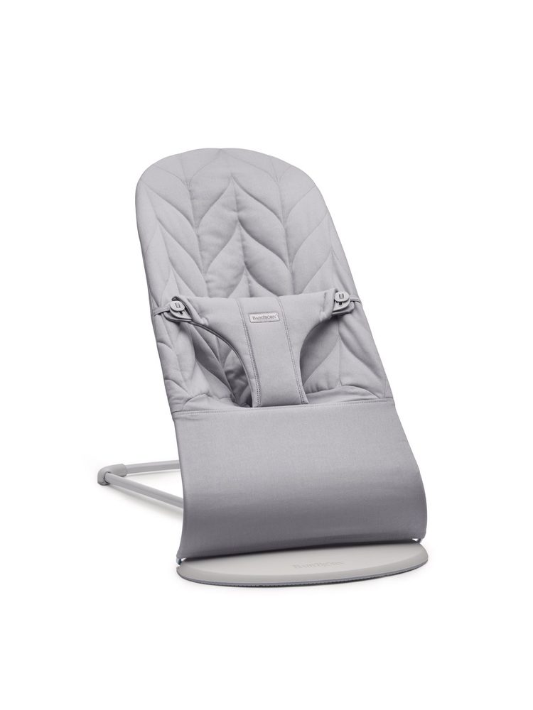 BABYBJORN Babybjorn lehátko BLISS Light Grey Woven Petal, sv.šedá konstrukce