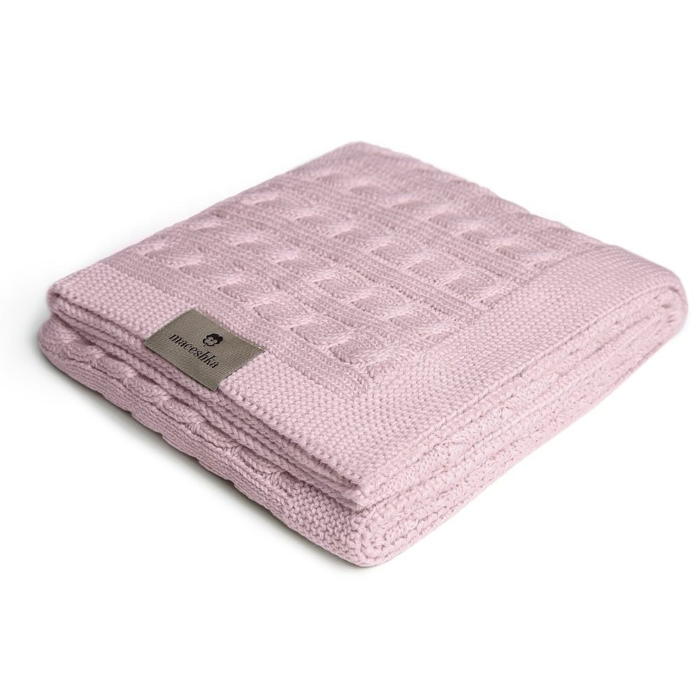 Maceshka Pletená deka Maceshka - copánek, pink