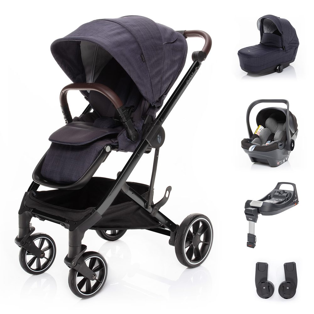 ZOPA Set kočárek Quest + korba + adaptéry + autosedačka + báze - Midnight Navy/Black