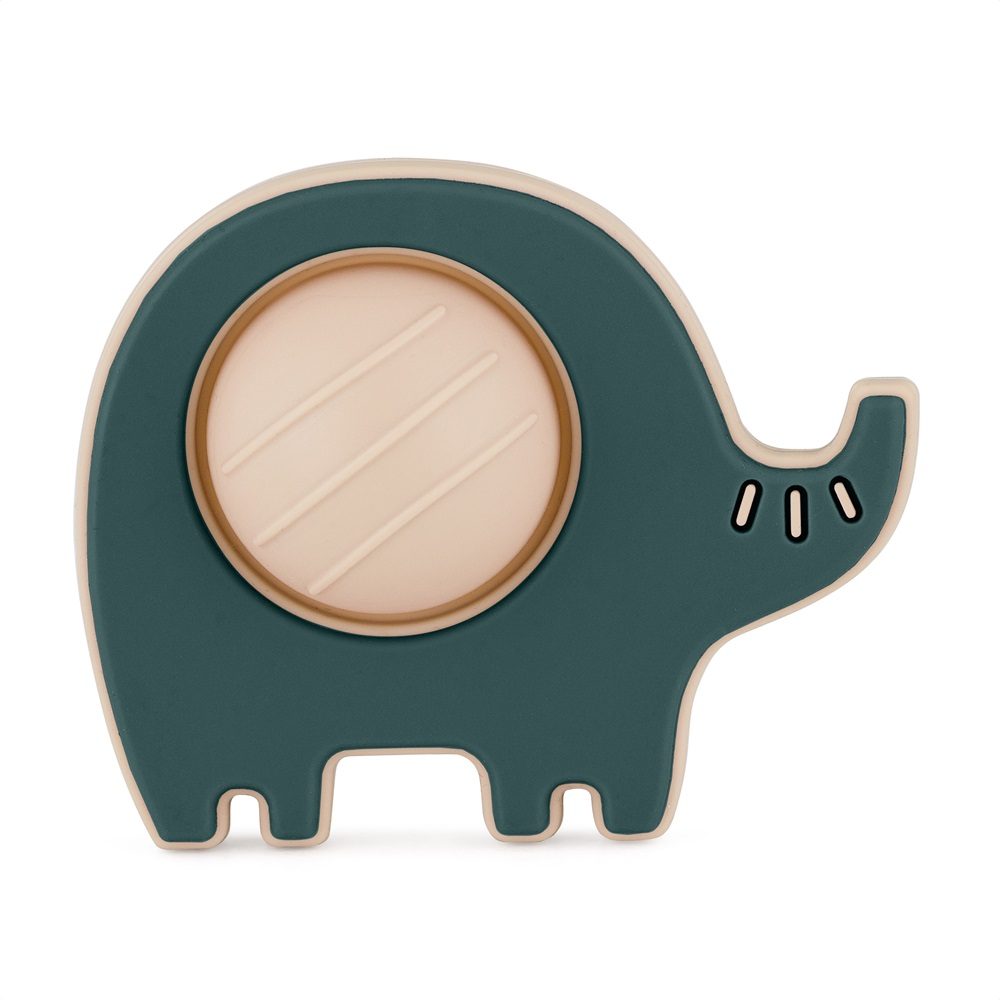 PETITE&MARS Hračka silikonová Elephant Edwin Dusty Rose 6m+
