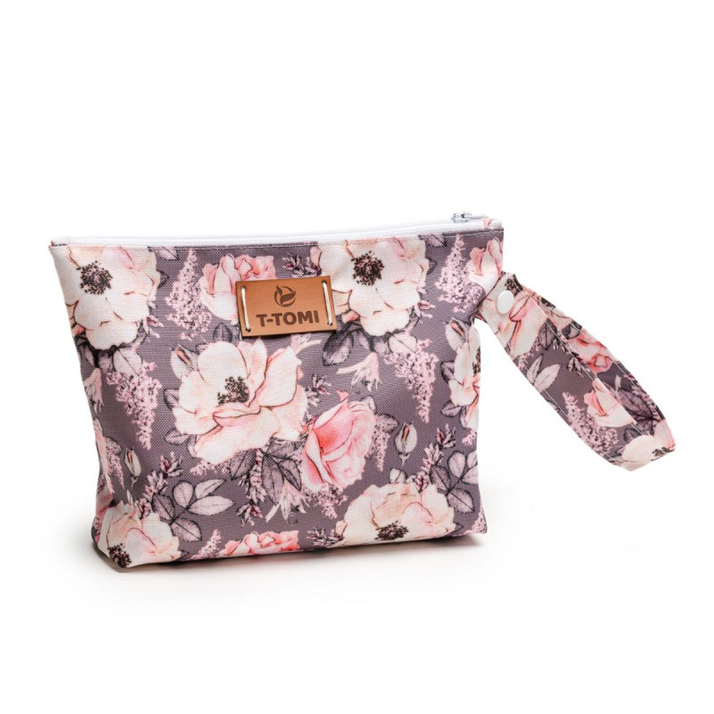 T-Tomi Small Baggie - Grey flowers