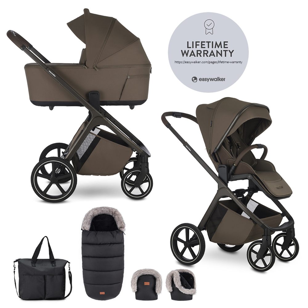 EASYWALKER Set kočárek 2v1 Zoey Go Chestnut Brown XXL Limited s příslušenstvím - EASYWALKER Set kočárek 2v1 Zoey Go Chestnut Brown XXL Limited s příslušenstvím