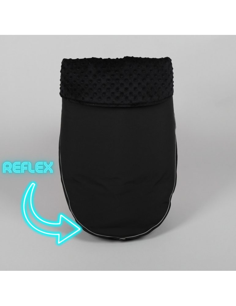 Nánožník černý + černá REFLEX