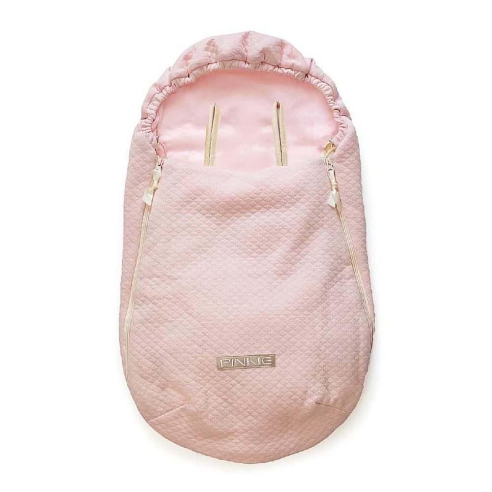 Pinkie bavlněný fusak Diamond Light Pink BIO 0-12 měsíců - autosedačky