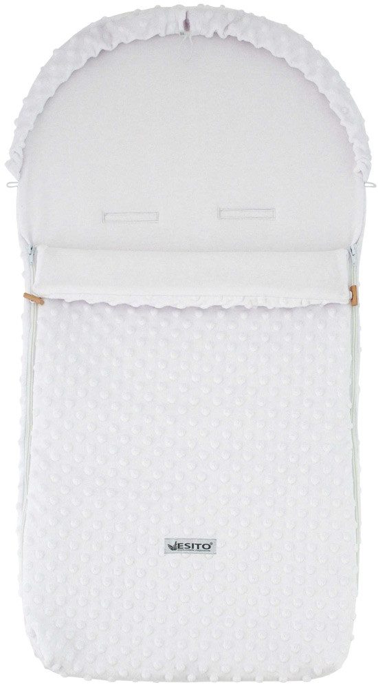 ESITO Autofusak Minky White - bílá / 85 x 42 cm - autosedačky