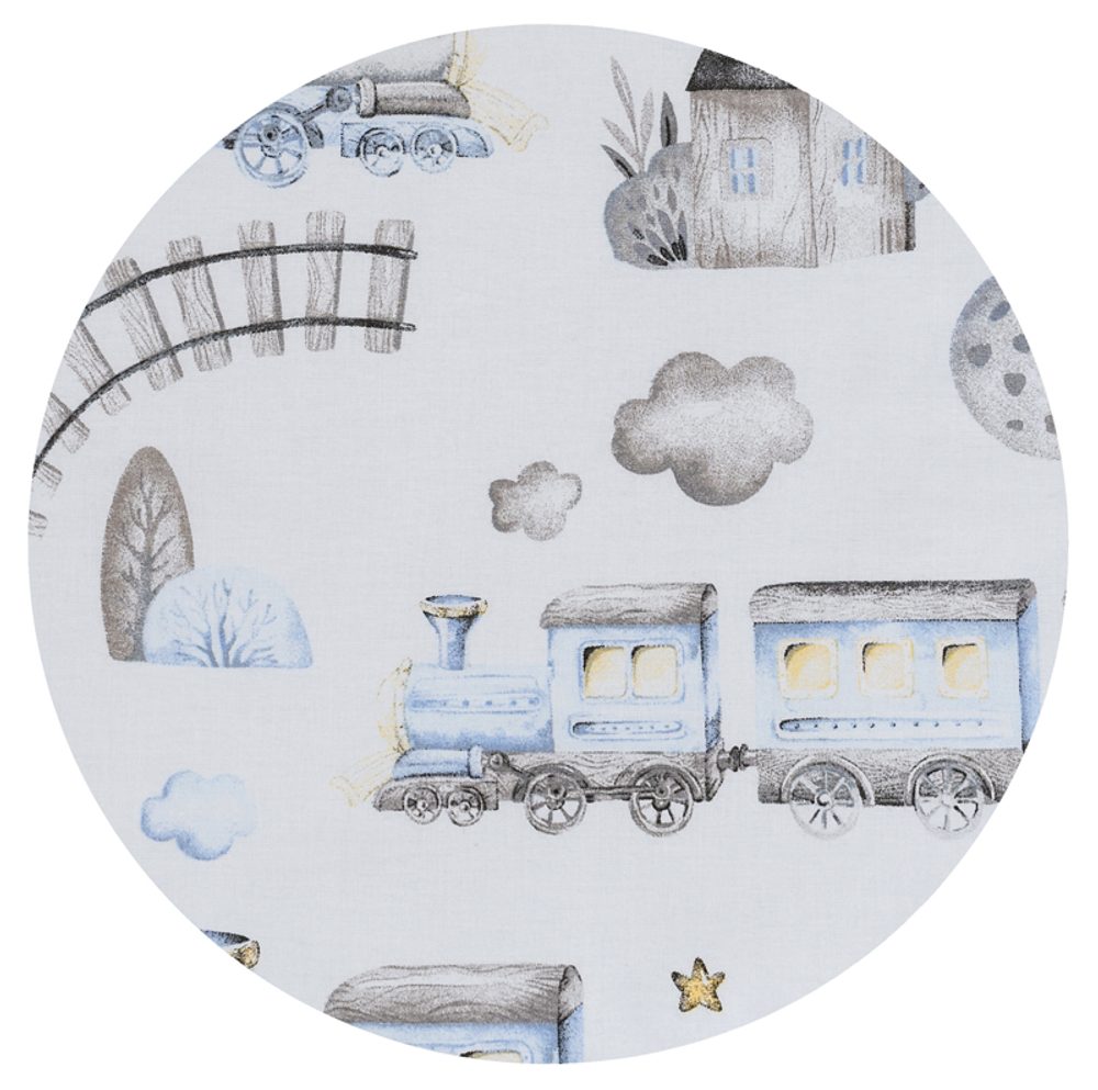 Tomi Povlečení K2 (135x100) tisk - vláček bílo-modrý