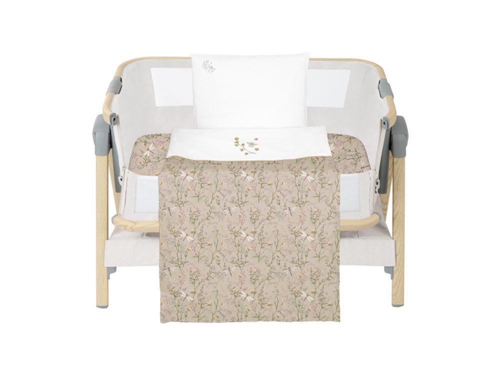 KikkaBoo Ložní sada s povlečením 3ks do postýlky 50x85 cm Secret Garden Beige