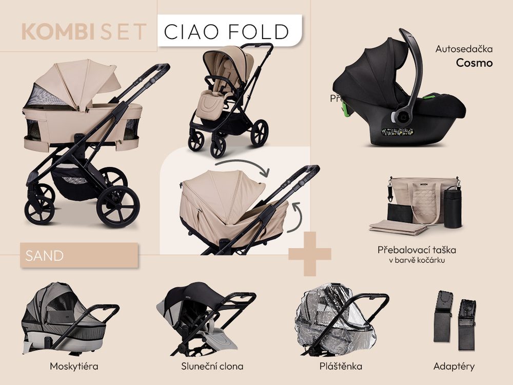 Moon CIAO FOLD kombi set - SAND