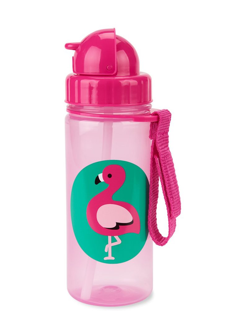 Skip Hop Zoo Hrnek s brčkem PP bez PVC a BPA 12m+ - Plameňák