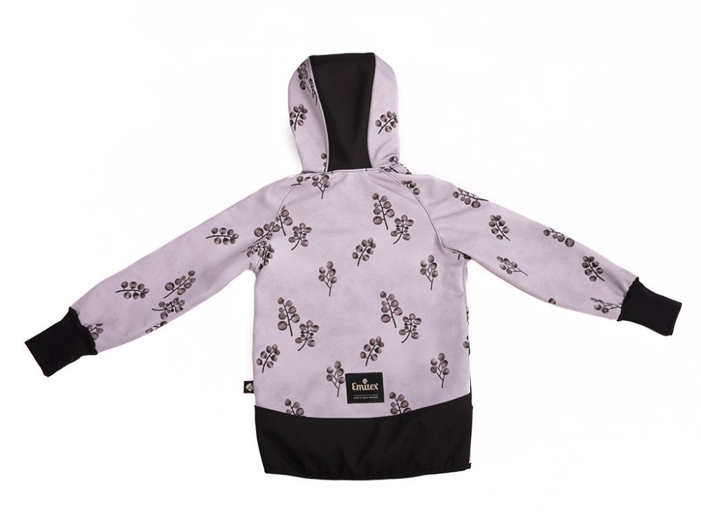 Emitex Dětská Soft bunda Grey Blooms - 98 - 104