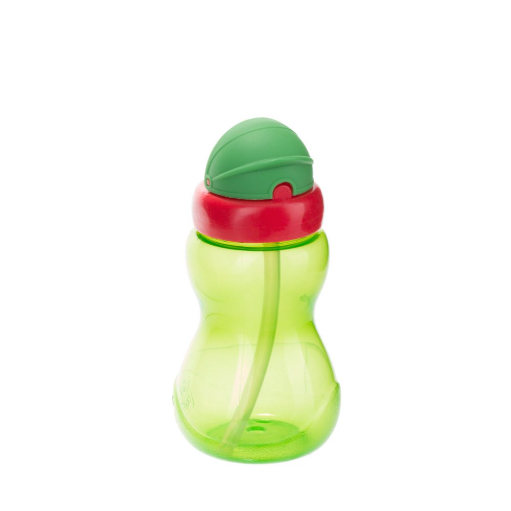 Canpol babies Láhev sportovní se slámkou malá 270 ml zelená