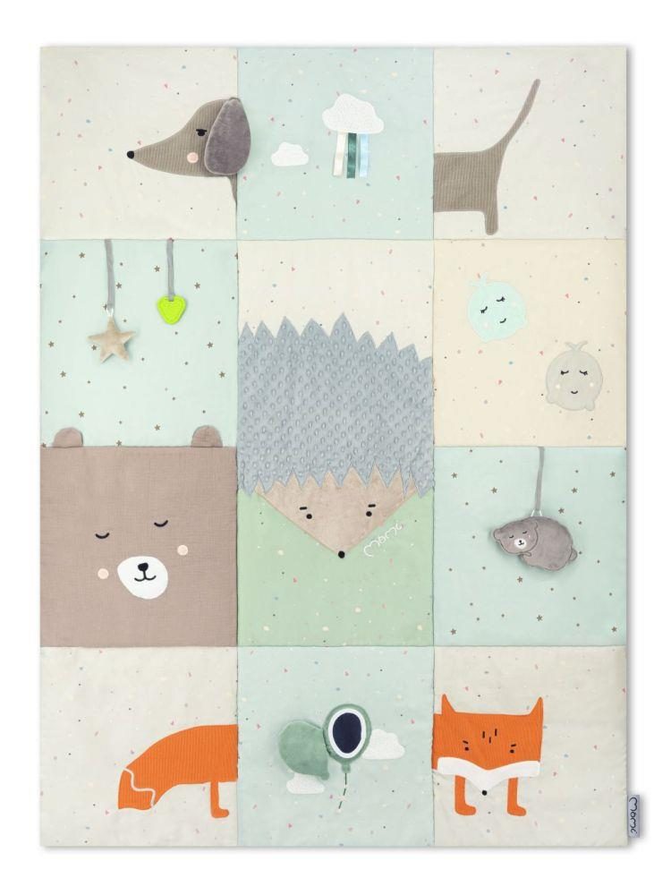 MoMi Hrací deka VOLPI patchwork
