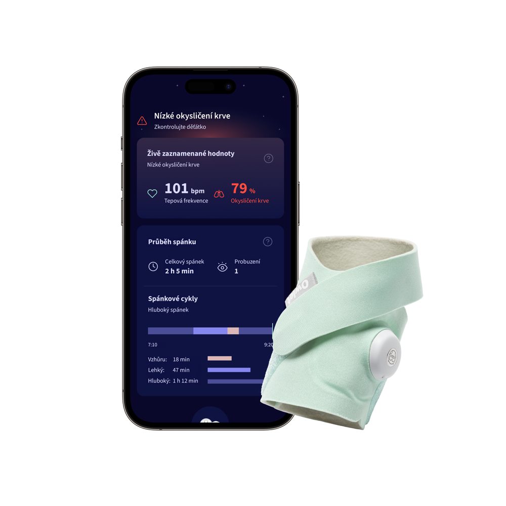 Owlet Dream SockTM – Chytrá ponožka 0-18 měsíců - Mint