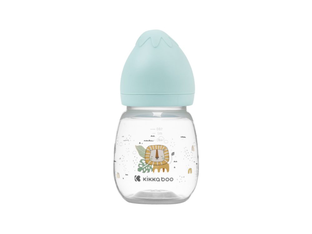 KikkaBoo Kojenecká láhev 180ml 3m+ Savanna Mint
