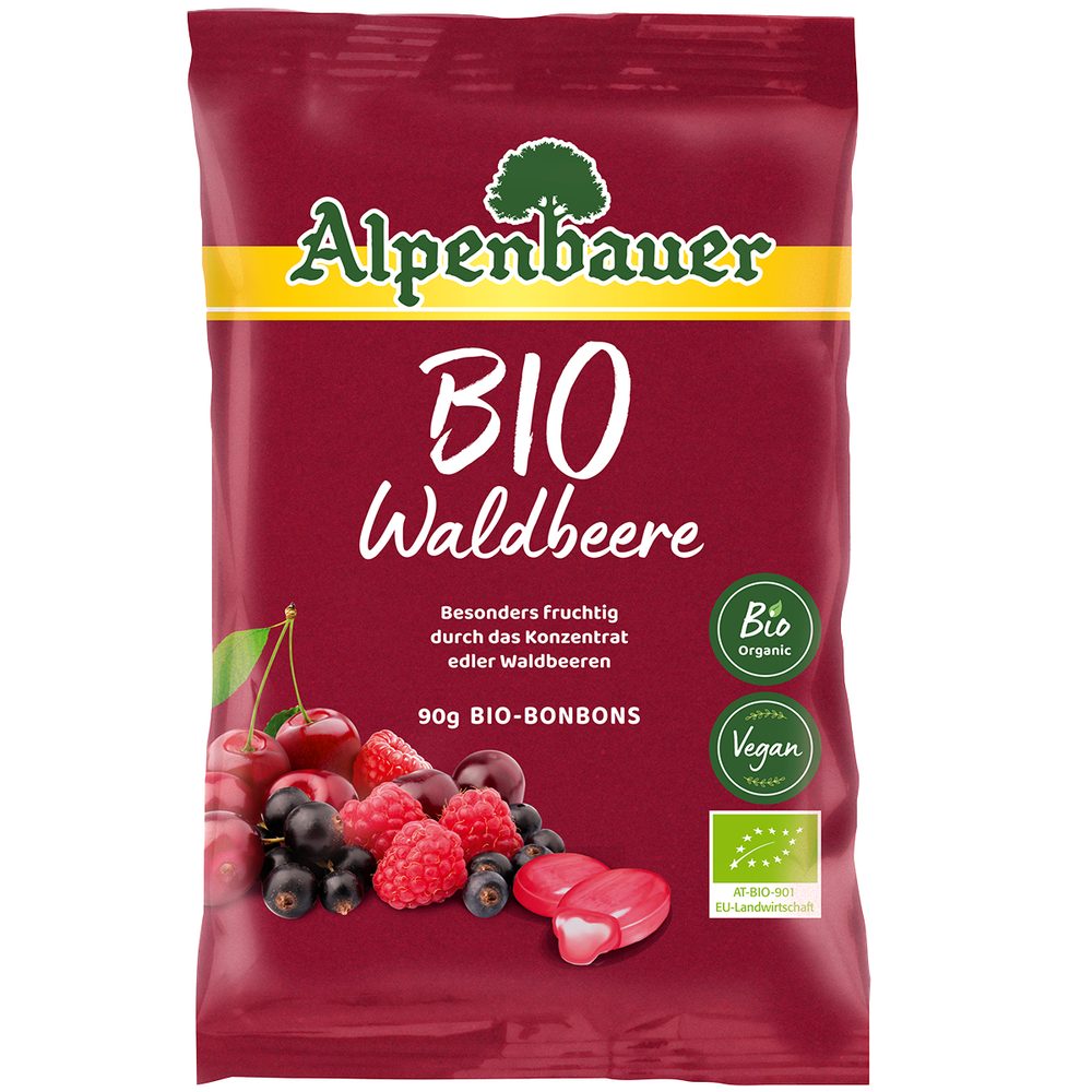 Alpenbauer BIO Přírodní bonbóny Lesní plody 90 g