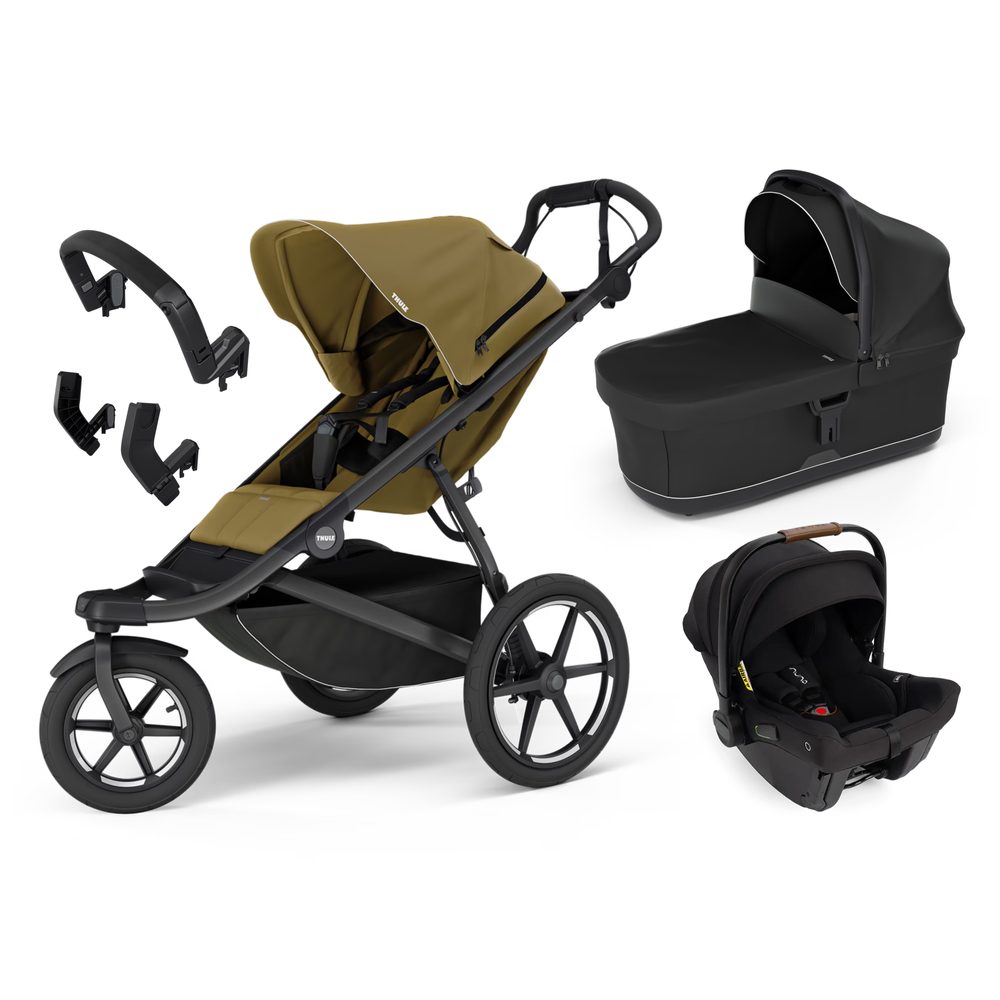 THULE Trojkombinace 5v1 Urban Glide 3 + Bassinet + příslušenství 2024 + Nuna PIPA™ URBN - Nutria Green