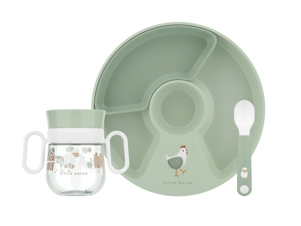 Little Dutch Dětská jídelní sada 3-dílná Farma