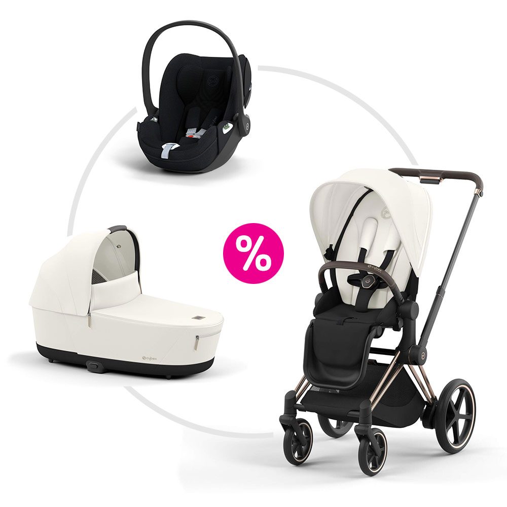 Cybex ePriam 4.0 set podvozek + sportovní sezení + korba + autosedačka 2025 - Off White