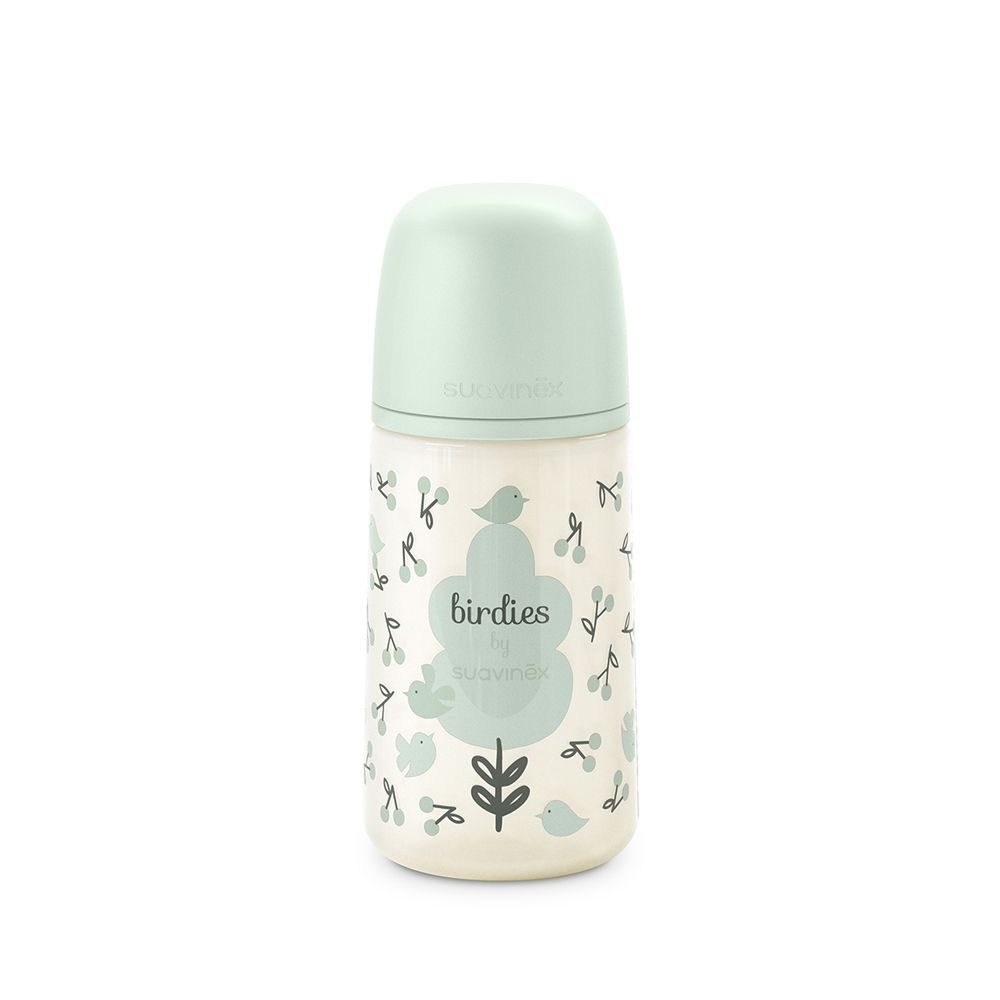 Suavinex Kojenecká láhev 270 ml M BIRDIES - zelená