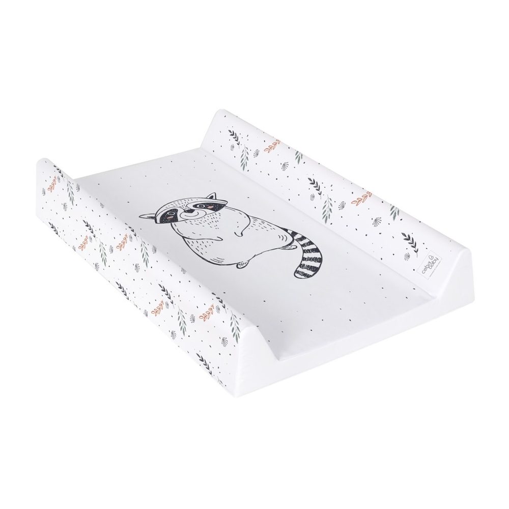 CEBA Podložka přebalovací 2-hranná s pevnou deskou (50x70) Comfort Giraffe - CEBA Podložka přebalovací 2-hranná s pevnou deskou (50x70) Comfort Raccoon