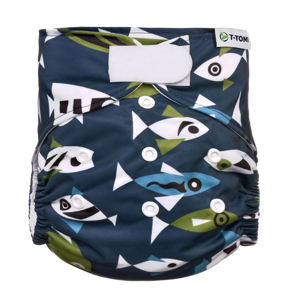 Levně T-Tomi Kalhotková plena AIO - přebalovací set suchý zip - FISH